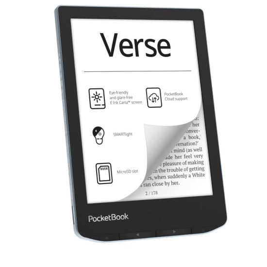 E-Reader|POCKETBOOK|Verse|6"|1024x758|1xUSB-C|Micro SD|Wireless LAN|Blue|PB629-2-WW E-Reader|POCKETBOOK|Verse|6"|1024x758|1xUSB-C|Micro SD|Wireless LAN|Blue|PB629-2-WW