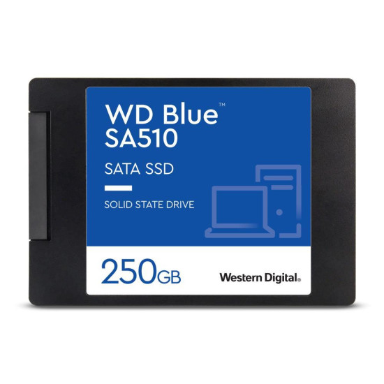 SSD|WESTERN DIGITAL|Blue SA510|250GB|SATA 3.0|Write speed 440 MBytes/sec|Read speed 555 MBytes/sec|2,5"|TBW 100 TB|MTBF 1750000 hours|WDS250G3B0A SSD|WESTERN DIGITAL|Blue SA510|250GB|SATA 3.0|Write speed 440 MBytes/sec|Read speed 555 MBytes/sec|2,5"|TBW 100 TB|MTBF 1750000 hours|WDS250G3B0A