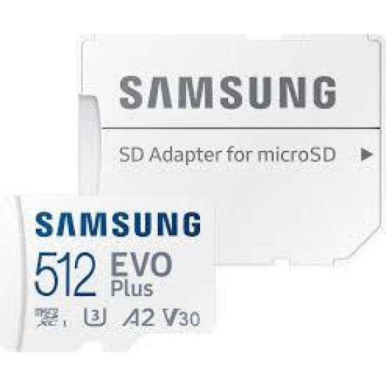 MEMORY MICRO SDXC EVO+ 512GB/V30 W/A MB-MC512SA/EU SAMSUNG MEMORY MICRO SDXC EVO+ 512GB/V30 W/A MB-MC512SA/EU SAMSUNG