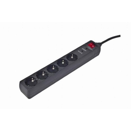 Surge Protector SPG5-C-15/ 4.5 m/ 5 Sockets/ Black