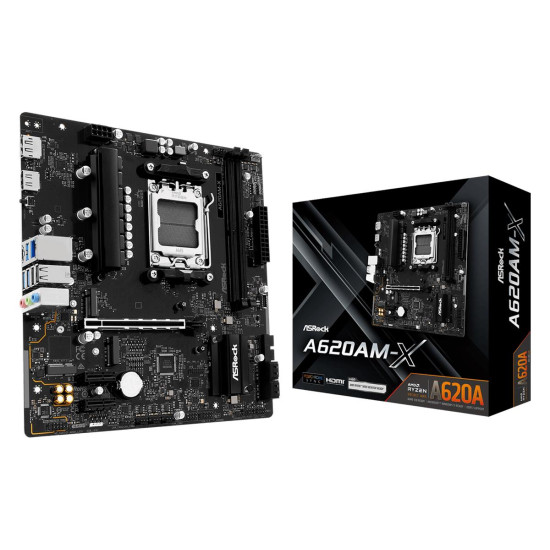 Mainboard|ASROCK|AMD A620A|SAM5|Micro-ATX|Memory DDR5|Memory slots 2|A620AM-X Mainboard|ASROCK|AMD A620A|SAM5|Micro-ATX|Memory DDR5|Memory slots 2|A620AM-X