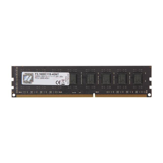 MEMORY DIMM 4GB PC12800 DDR3/F3-1600C11S-4GNT G.SKILL MEMORY DIMM 4GB PC12800 DDR3/F3-1600C11S-4GNT G.SKILL