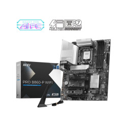 Mainboard|MSI|Intel B860 Express|LGA1851|ATX|Memory DDR5|Memory slots 4|2xPCI-Express 4.0 1x|1xPCI-Express 4.0 4x	|1xPCI-Express 5.0 16x|3xM.2|1xHDMI|1xDisplayPort|8xUSB 2.0|2xUSB 3.2|1xUSB-C|1xRJ45|3xAudio port|1xThunderbolt|PROB860-PWIFI