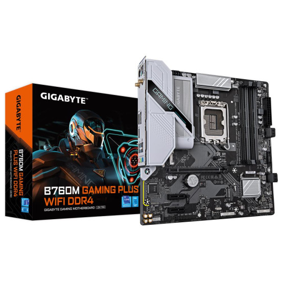 Mainboard|GIGABYTE|Intel B760 Express|LGA1700|Micro-ATX|Memory DDR4|Memory slots 4|2xPCI-Express 3.0 1x|1xPCI-Express 4.0 16x|2xM.2|1xHDMI|1xDisplayPort|2xUSB 2.0|1xUSB 3.2|1xUSB-C|1xPS/2|1xOptical S/PDIF|1xRJ45|3xAudio port|B760MGPWIFIDDR41.0 Mainboard|GIGABYTE|Intel B760 Express|LGA1700|Micro-ATX|Memory DDR4|Memory slots 4|2xPCI-Express 3.0 1x|1xPCI-Express 4.0 16x|2xM.2|1xHDMI|1xDisplayPort|2xUSB 2.0|1xUSB 3.2|1xUSB-C|1xPS/2|1xOptical S/PDIF|1xRJ45|3xAudio port|B760MGPWIFIDDR41.0