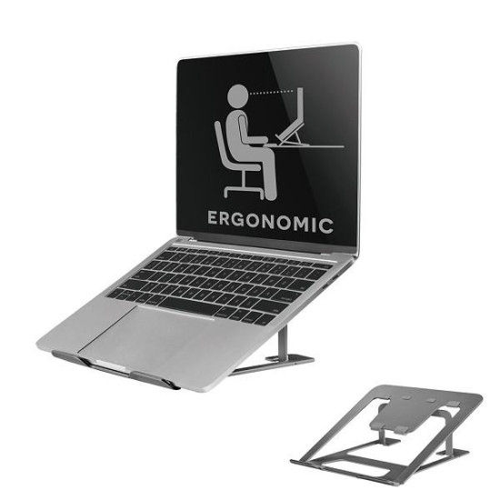 NEWSTAR NOTEBOOK DESK STAND GREY (ERGONOMIC) NEWSTAR NOTEBOOK DESK STAND GREY (ERGONOMIC)