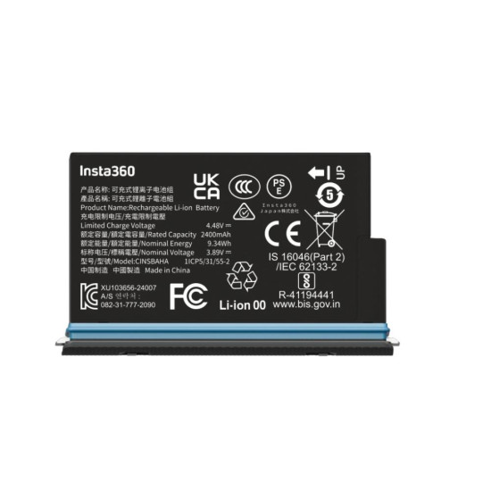 ACTION CAM ACC BATTERY X5/CINSBAHA INSTA360 ACTION CAM ACC BATTERY X5/CINSBAHA INSTA360