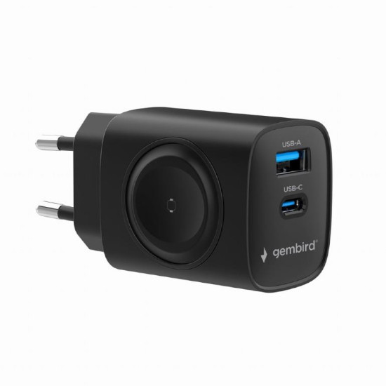 CHARGER USB 2IN1 20W 2PORT/TA-UC-PDQCW20-01-BK GEMBIRD CHARGER USB 2IN1 20W 2PORT/TA-UC-PDQCW20-01-BK GEMBIRD