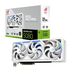 Graphics Card|ASUS|NVIDIA GeForce RTX 5080|16 GB|GDDR7|256 bit|Triple slot Fansink|ROG-ASTRAL-RTX5080O16G-WH