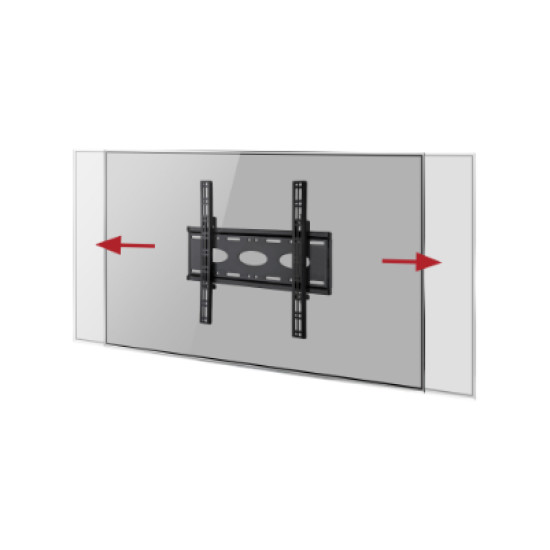 B-TECH BT8441 - Mounting kit (wall plate, 2 x interface arms) - for LCD display (low profile) - black - screen size: up to 55"