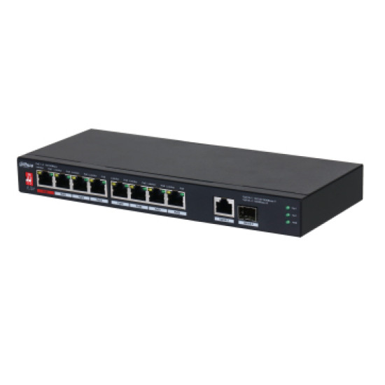 Dahua Technology PoE PFS3110-8ET1GT1GF-96 Unmanaged Gigabit Ethernet (10/100/1000) Power over Ethernet (PoE) Black Dahua Technology PoE PFS3110-8ET1GT1GF-96 Unmanaged Gigabit Ethernet (10/100/1000) Power over Ethernet (PoE) Black