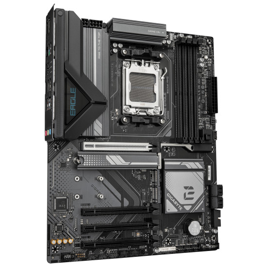 B650E EAGLE Motherboard - AMD Ryzen 9000 Series CPUs, 8+2+2 Phases VRM, up to 8200MHz DDR5 (OC), 1xPCIe 5.0 + 2xPCIe 4.0 M.2, 2.5GbE LAN, USB 3.2 Gen 2