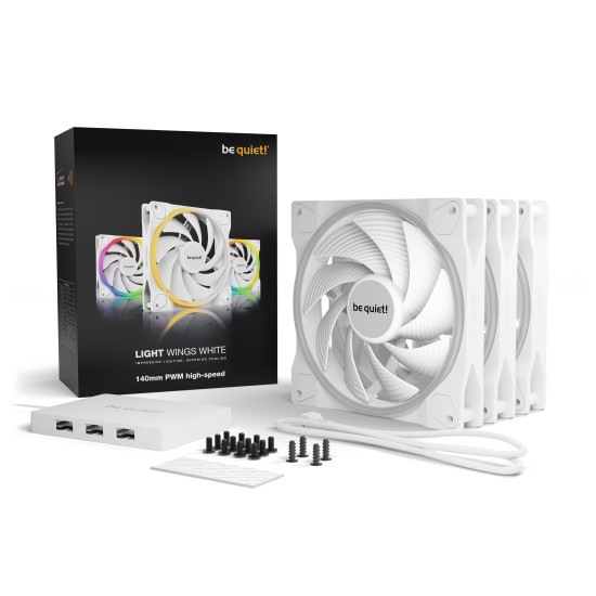 be quiet! Light Wings White | 140mm PWM high-speed Triple-Pack Computer case Fan 14 cm 3 pc(s) be quiet! Light Wings White | 140mm PWM high-speed Triple-Pack Computer case Fan 14 cm 3 pc(s)