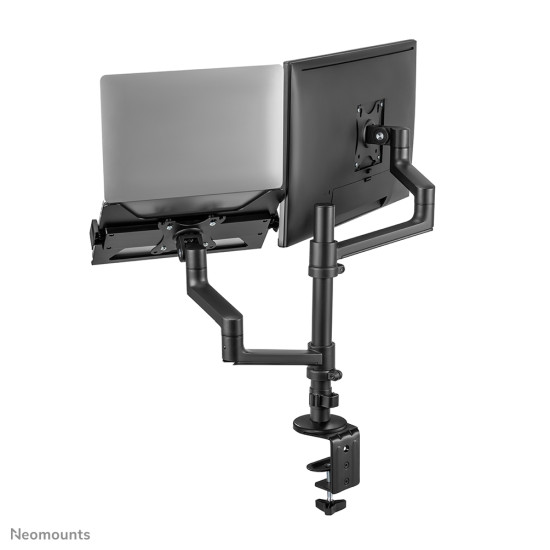 Neomounts DS20-425BL2 Monitor arm with laptop holder 17-27" - space saving Neomounts DS20-425BL2 Monitor arm with laptop holder 17-27" - space saving