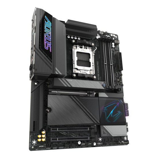 Mainboard|GIGABYTE|AMD X870E|SAM5|ATX|Memory DDR5|Memory slots 4|1xPCI-Express 3.0 4x|1xPCI-Express 4.0 4x |1xPCI-Express 5.0 16x|4xM.2|1xHDMI|2xUSB 2.0|7xUSB 3.2|2xUSB-C|1xOptical S/PDIF|1xRJ45|2xAudio port|X870EAORUSPRO1.1 Mainboard|GIGABYTE|AMD X870E|SAM5|ATX|Memory DDR5|Memory slots 4|1xPCI-Express 3.0 4x|1xPCI-Express 4.0 4x |1xPCI-Express 5.0 16x|4xM.2|1xHDMI|2xUSB 2.0|7xUSB 3.2|2xUSB-C|1xOptical S/PDIF|1xRJ45|2xAudio port|X870EAORUSPRO1.1