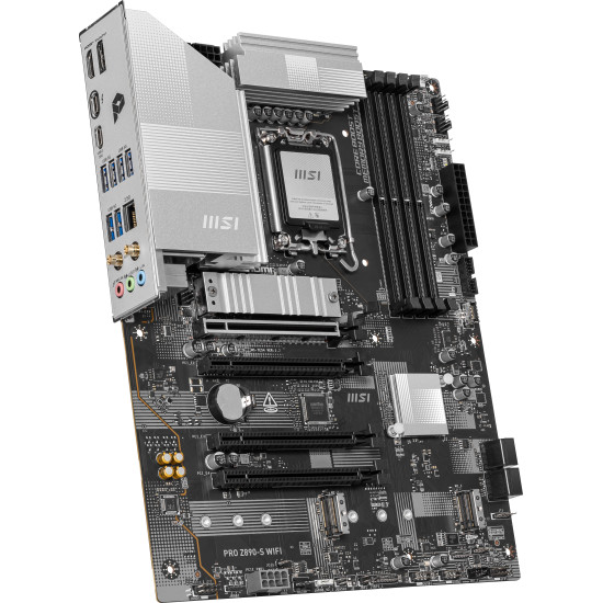 Mainboard|MSI|Intel Z890|LGA1851|ATX|Memory DDR5|Memory slots 4|1xPCI-Express 3.0 1x|2xPCI-Express 4.0 4x |1xPCI-Express 5.0 16x|3xM.2|1xHDMI|1xDisplayPort|4xUSB 2.0|2xUSB 3.0|1xUSB-C|1xUSB-C w/Thunderbolt|3xAudio port|PROZ890-SWIFI Mainboard|MSI|Intel Z890|LGA1851|ATX|Memory DDR5|Memory slots 4|1xPCI-Express 3.0 1x|2xPCI-Express 4.0 4x |1xPCI-Express 5.0 16x|3xM.2|1xHDMI|1xDisplayPort|4xUSB 2.0|2xUSB 3.0|1xUSB-C|1xUSB-C w/Thunderbolt|3xAudio port|PROZ890-SWIFI