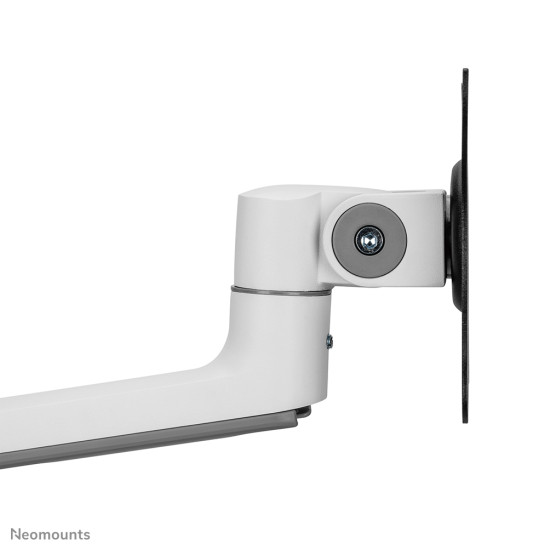 NEOMOUNTS SCREEN DESK MOUNT FOR TWO MONITORS, WHITE (CLAMP+GROMMET)