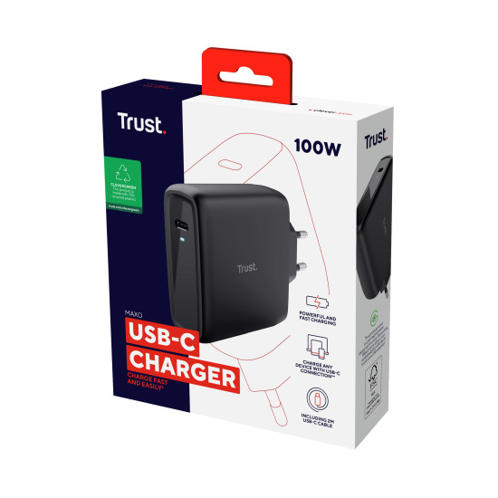 Trust Maxo 100W Universal Black AC Trust Maxo 100W Universal Black AC