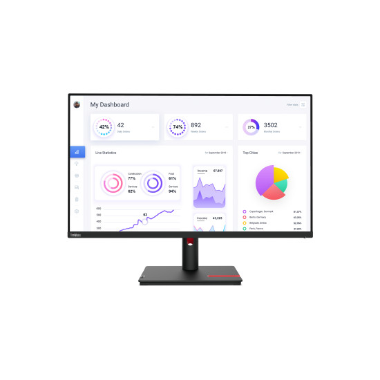 Lenovo ThinkVision T32p-30 LED display 80 cm (31.5") 3840 x 2160 pixels 4K Ultra HD Black Lenovo ThinkVision T32p-30 LED display 80 cm (31.5") 3840 x 2160 pixels 4K Ultra HD Black
