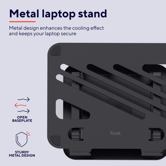 Trust Zeff Laptop stand Black 40.6 cm (16") Trust Zeff Laptop stand Black 40.6 cm (16")