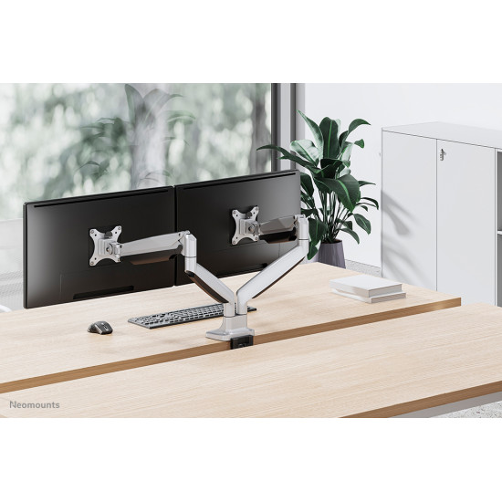 Neomounts NM-D750DSILVER Monitor arm 10-32" - gas spring