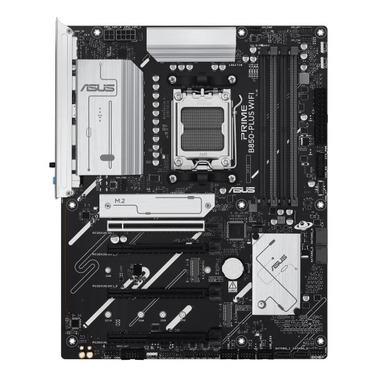 Mainboard|ASUS|AMD B850|SAM5|ATX|Memory DDR5|Memory slots 4|2xPCI-Express 3.0 16x|1xPCI-Express 4.0 16x|1xPCI-Express 5.0 16x|3xM.2|1xHDMI|1xDisplayPort|3xUSB 2.0|5xUSB 3.2 type B|2xUSB-C|3xAudio port|PRIMEB850-PLUSWIFI Mainboard|ASUS|AMD B850|SAM5|ATX|Memory DDR5|Memory slots 4|2xPCI-Express 3.0 16x|1xPCI-Express 4.0 16x|1xPCI-Express 5.0 16x|3xM.2|1xHDMI|1xDisplayPort|3xUSB 2.0|5xUSB 3.2 type B|2xUSB-C|3xAudio port|PRIMEB850-PLUSWIFI