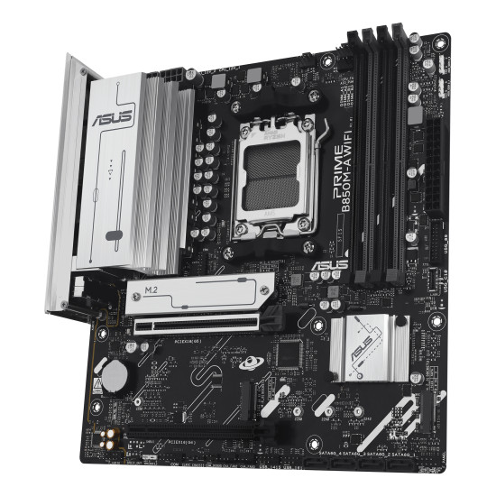 Mainboard|ASUS|AMD B850|SAM5|Micro-ATX|Memory DDR5|Memory slots 4|1xPCI-Express 4.0 16x|1xPCI-Express 5.0 16x|3xM.2|1xHDMI|2xDisplayPort|4xUSB 2.0|4xUSB 3.2|1xRJ45|3xAudio port|PRIMEB850M-AWIFI Mainboard|ASUS|AMD B850|SAM5|Micro-ATX|Memory DDR5|Memory slots 4|1xPCI-Express 4.0 16x|1xPCI-Express 5.0 16x|3xM.2|1xHDMI|2xDisplayPort|4xUSB 2.0|4xUSB 3.2|1xRJ45|3xAudio port|PRIMEB850M-AWIFI