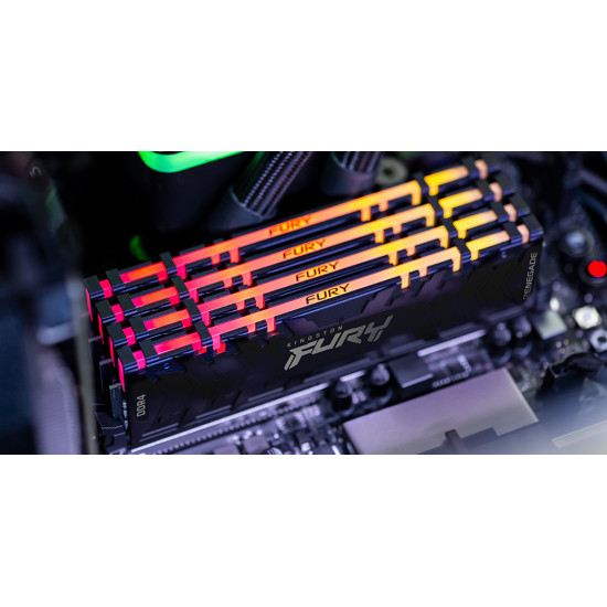 Kingston Technology FURY 16GB 3200MT/s DDR4 CL16 DIMM (Kit of 2) Renegade RGB Kingston Technology FURY 16GB 3200MT/s DDR4 CL16 DIMM (Kit of 2) Renegade RGB