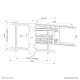 Neomounts WL40S-850BL18 TV mount wall 43-86" - full motion - fast installation