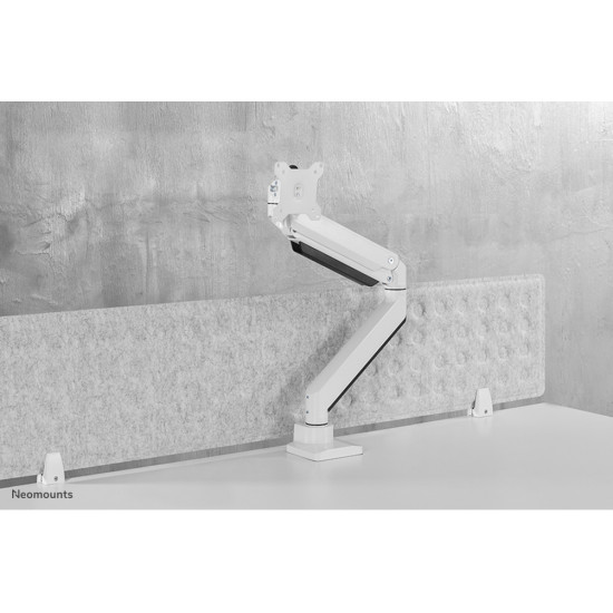 Neomounts NM-D775WHITEPLUS Monitor arm 10-49" - gas spring - Topfix - 180°-stop