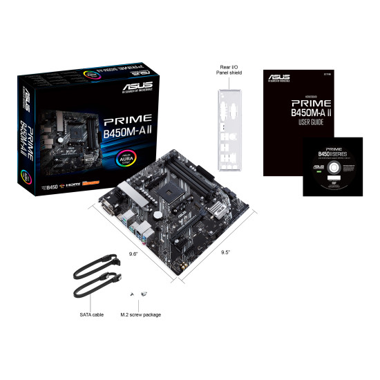 ASUS PRIME B450M-A II AMD B450 Socket AM4 micro ATX ASUS PRIME B450M-A II AMD B450 Socket AM4 micro ATX