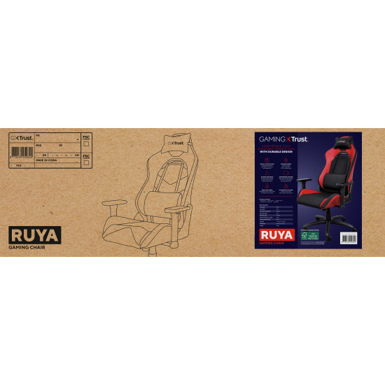 Trust GXT 714 RUYA Universal gaming chair Black, Red Trust GXT 714 RUYA Universal gaming chair Black, Red