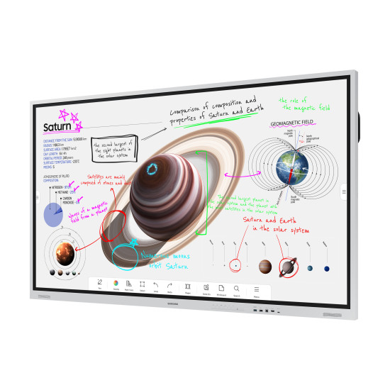 Samsung WM85B interactive whiteboard 2.16 m (85") 3840 x 2160 pixels Touchscreen Grey, White