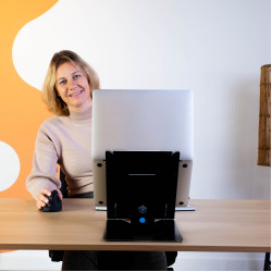 Tablet and laptop stand R-Go Riser Duo, suitable for 10-22 inch screen, black