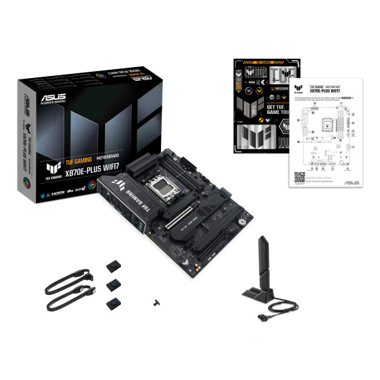 Mainboard|ASUS|AMD X870E|SAM5|ATX|Memory DDR5|Memory slots 4|1xPCI-Express 3.0 1x|1xPCI-Express 4.0 16x|1xPCI-Express 5.0 16x|4xM.2|1xHDMI|4xUSB 2.0|7xUSB 3.2|2xUSB-C|1xRJ45|3xAudio port|TUFGAMX870E-PLUSWIFI7 Mainboard|ASUS|AMD X870E|SAM5|ATX|Memory DDR5|Memory slots 4|1xPCI-Express 3.0 1x|1xPCI-Express 4.0 16x|1xPCI-Express 5.0 16x|4xM.2|1xHDMI|4xUSB 2.0|7xUSB 3.2|2xUSB-C|1xRJ45|3xAudio port|TUFGAMX870E-PLUSWIFI7