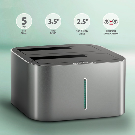 Axagon ADSA-DC SuperSpeed USB DUAL 2.5"/3.5" HDD/SSD DUAL dock