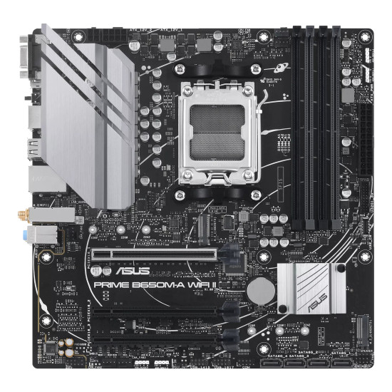 Mainboard|ASUS|AMD B650|Micro-ATX|Memory DDR5|Memory slots 4|3xPCI-Express 4.0 16x|2xM.2|1x15pin D-sub|1xHDMI|1xDisplayPort|4xUSB 2.0|4xUSB 3.2|1xPS/2|1xRJ45|3xAudio port|PRIMEB650M-AWIFIII Mainboard|ASUS|AMD B650|Micro-ATX|Memory DDR5|Memory slots 4|3xPCI-Express 4.0 16x|2xM.2|1x15pin D-sub|1xHDMI|1xDisplayPort|4xUSB 2.0|4xUSB 3.2|1xPS/2|1xRJ45|3xAudio port|PRIMEB650M-AWIFIII