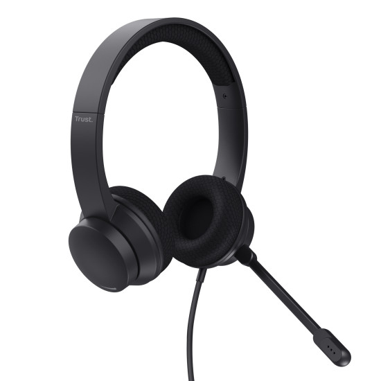 Trust Ayda Headset Wired Head-band Calls/Music USB Type-A Black Trust Ayda Headset Wired Head-band Calls/Music USB Type-A Black