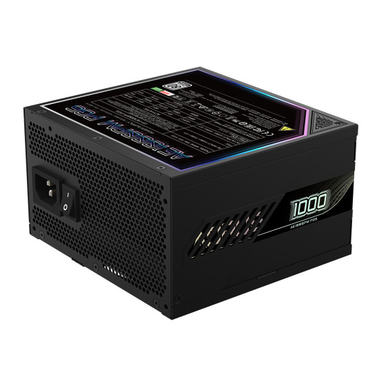 GIGABYTE AORUS ELITE P1000W ICE Power Supply Unit - PCIe 5.0, 80 PLUS Platinum, Fully modular design, 120mm Fan, ATX 3.0 compatible, EU Plug GIGABYTE AORUS ELITE P1000W ICE Power Supply Unit - PCIe 5.0, 80 PLUS Platinum, Fully modular design, 120mm Fan, ATX 3.0 compatible, EU Plug