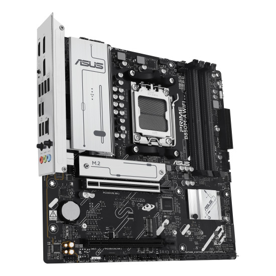 Mainboard|ASUS|AMD B850|SAM5|Micro-ATX|Memory DDR5|Memory slots 4|1xPCI-Express 4.0 16x|1xPCI-Express 5.0 16x|3xM.2|1xHDMI|2xDisplayPort|4xUSB 2.0|4xUSB 3.2|1xRJ45|3xAudio port|PRIMEB850M-AWIFI Mainboard|ASUS|AMD B850|SAM5|Micro-ATX|Memory DDR5|Memory slots 4|1xPCI-Express 4.0 16x|1xPCI-Express 5.0 16x|3xM.2|1xHDMI|2xDisplayPort|4xUSB 2.0|4xUSB 3.2|1xRJ45|3xAudio port|PRIMEB850M-AWIFI