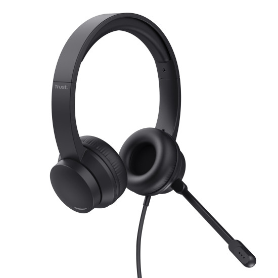 Trust Ayda Headset Wired Head-band Calls/Music Black Trust Ayda Headset Wired Head-band Calls/Music Black