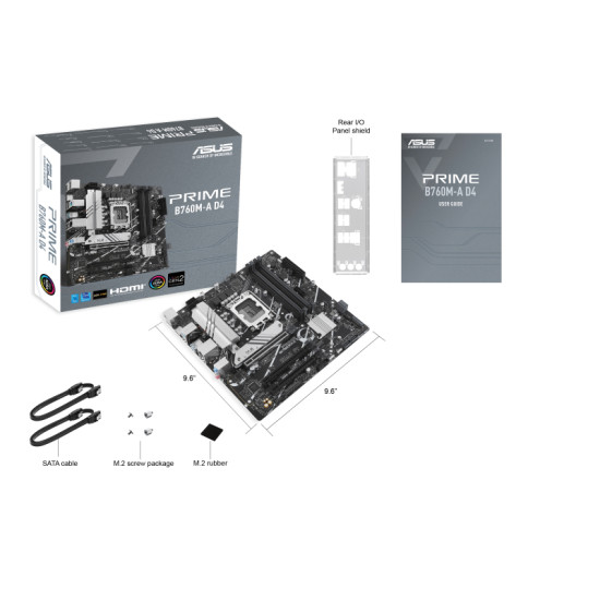Mainboard|ASUS|Intel B760 Express|LGA1700|Micro-ATX|Memory DDR4|Memory slots 4|1xPCI-Express 4.0 16x|2xM.2|1xHDMI|1xDisplayPort|4xUSB 2.0|2xUSB 3.2|1xPS/2|1xRJ45|3xAudio port|PRIMEB760M-AD4-CSM Mainboard|ASUS|Intel B760 Express|LGA1700|Micro-ATX|Memory DDR4|Memory slots 4|1xPCI-Express 4.0 16x|2xM.2|1xHDMI|1xDisplayPort|4xUSB 2.0|2xUSB 3.2|1xPS/2|1xRJ45|3xAudio port|PRIMEB760M-AD4-CSM