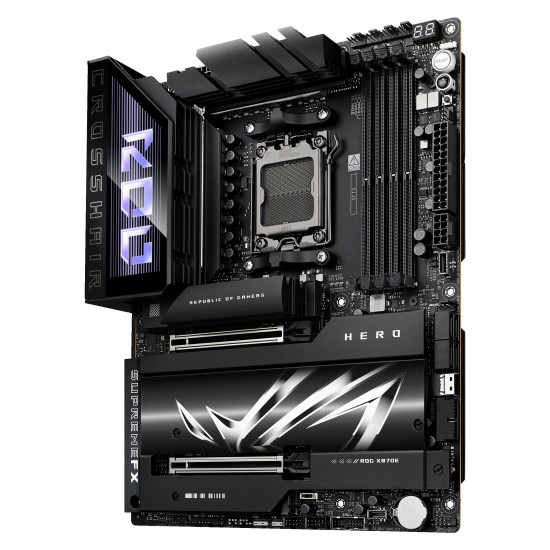 Mainboard|ASUS|AMD X870E|SAM5|ATX|Memory DDR5|Memory slots 4|2xPCI-Express 4.0 16x|2xPCI-Express 5.0 16x|4xM.2|1xHDMI|1xAudio-In|1xAudio-Out|6xUSB 3.2|2xUSB-C|2xUSB4|1xOptical S/PDIF|1xRJ45|ROGCROSSHAIRX870EHERO Mainboard|ASUS|AMD X870E|SAM5|ATX|Memory DDR5|Memory slots 4|2xPCI-Express 4.0 16x|2xPCI-Express 5.0 16x|4xM.2|1xHDMI|1xAudio-In|1xAudio-Out|6xUSB 3.2|2xUSB-C|2xUSB4|1xOptical S/PDIF|1xRJ45|ROGCROSSHAIRX870EHERO