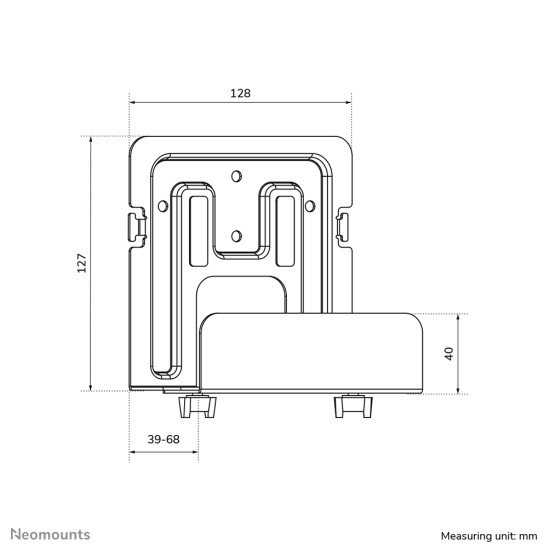 Neomounts AWL-450BL Media player holder - universal Neomounts AWL-450BL Media player holder - universal