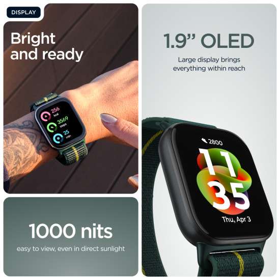 Motorola moto watch fit 4.83 cm (1.9") OLED 44.5 mm Digital Touchscreen Green, Grey GPS (satellite) Motorola moto watch fit 4.83 cm (1.9") OLED 44.5 mm Digital Touchscreen Green, Grey GPS (satellite)