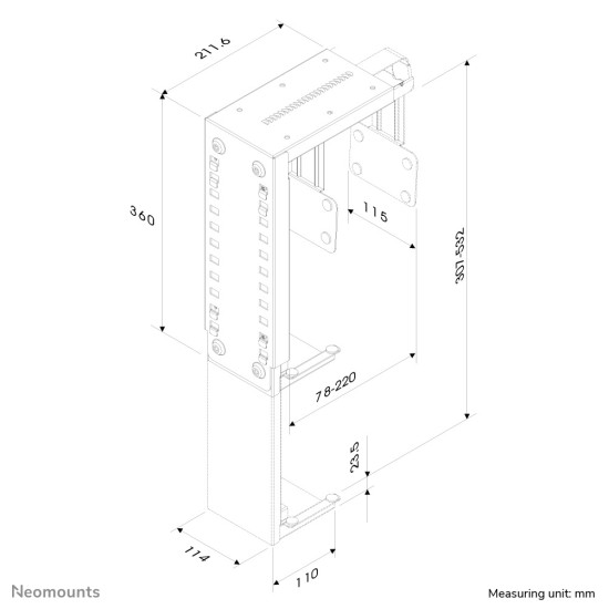 Neomounts CPU-D100BLACK CPU holder - max 30 kg - universal