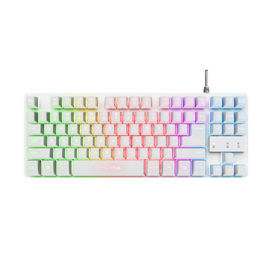 Trust GXT 833W THADO keyboard Gaming USB QWERTY US English White