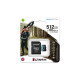 Kingston Technology Canvas Go! Plus 512GB microSDXC Canvas Go Plus 170R A2 U3 V30 Card + ADP Kingston Technology Canvas Go! Plus 512GB microSDXC Canvas Go Plus 170R A2 U3 V30 Card + ADP