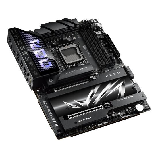 Mainboard|ASUS|AMD X870E|SAM5|ATX|Memory DDR5|Memory slots 4|2xPCI-Express 4.0 16x|2xPCI-Express 5.0 16x|4xM.2|1xHDMI|1xAudio-In|1xAudio-Out|6xUSB 3.2|2xUSB-C|2xUSB4|1xOptical S/PDIF|1xRJ45|ROGCROSSHAIRX870EHERO Mainboard|ASUS|AMD X870E|SAM5|ATX|Memory DDR5|Memory slots 4|2xPCI-Express 4.0 16x|2xPCI-Express 5.0 16x|4xM.2|1xHDMI|1xAudio-In|1xAudio-Out|6xUSB 3.2|2xUSB-C|2xUSB4|1xOptical S/PDIF|1xRJ45|ROGCROSSHAIRX870EHERO