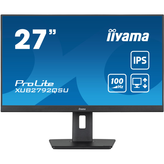 iiyama ProLite XUB2792QSU-B6 computer monitor 68.6 cm (27") 2560 x 1440 pixels Full HD LED Black iiyama ProLite XUB2792QSU-B6 computer monitor 68.6 cm (27") 2560 x 1440 pixels Full HD LED Black