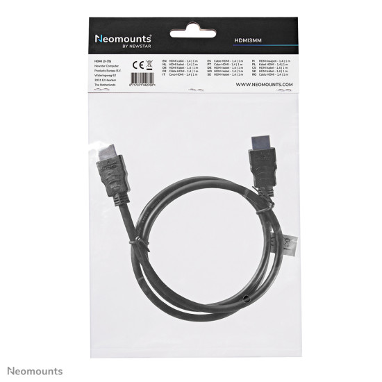Neomounts HDMI3MM HDMI cable - 1 metres Neomounts HDMI3MM HDMI cable - 1 metres
